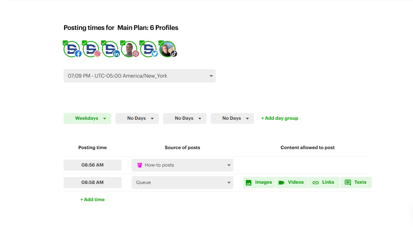 Create a posting schedule