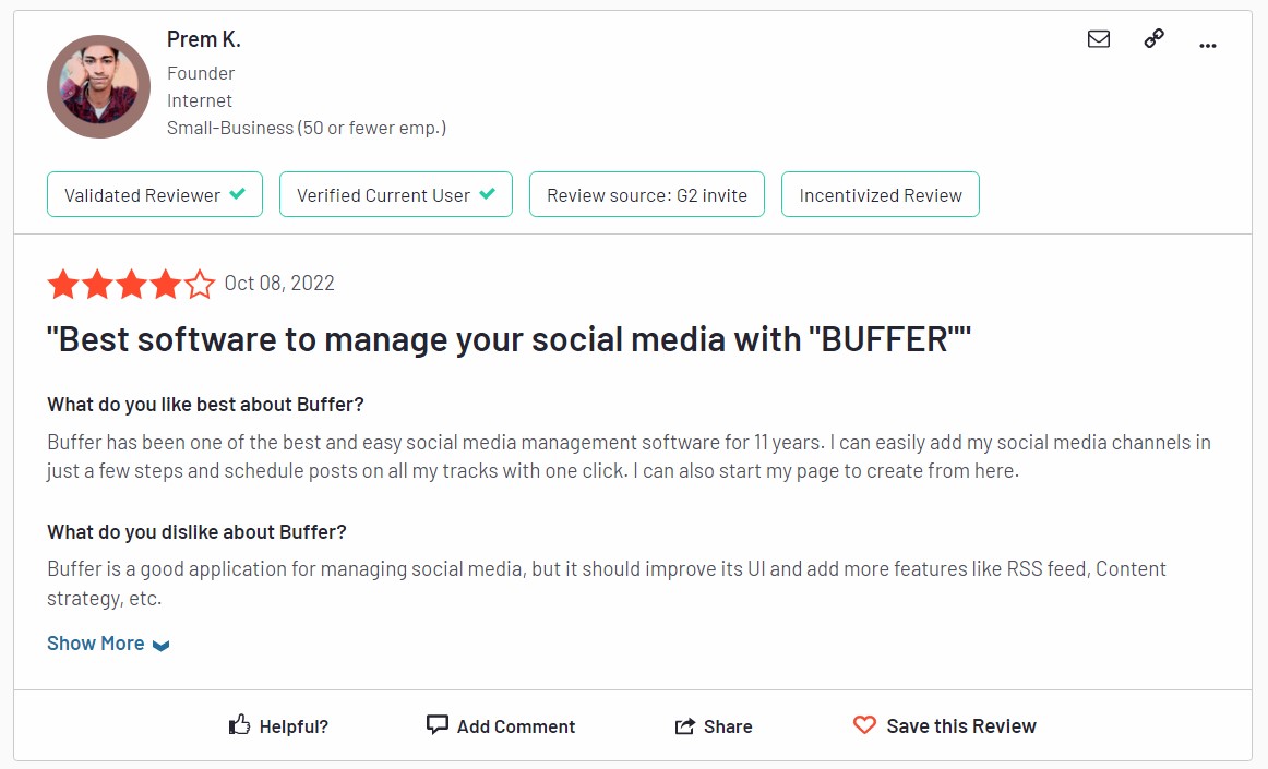 Reviews Buffer