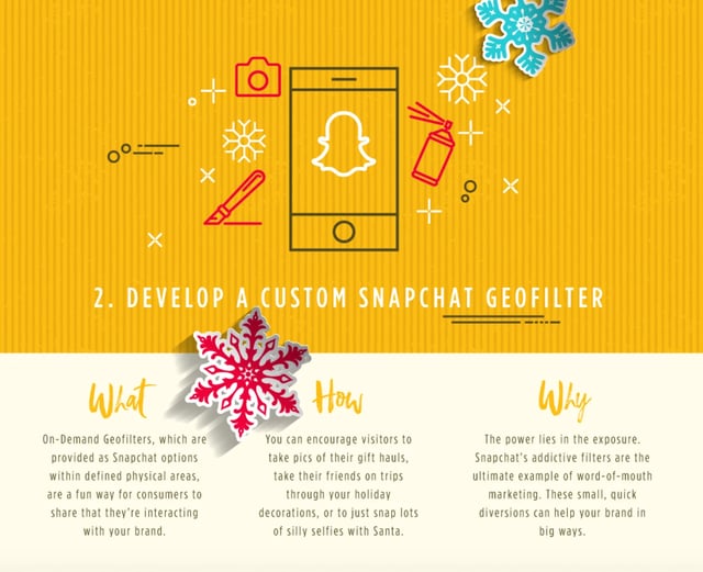 holiday social media posts - snapchat