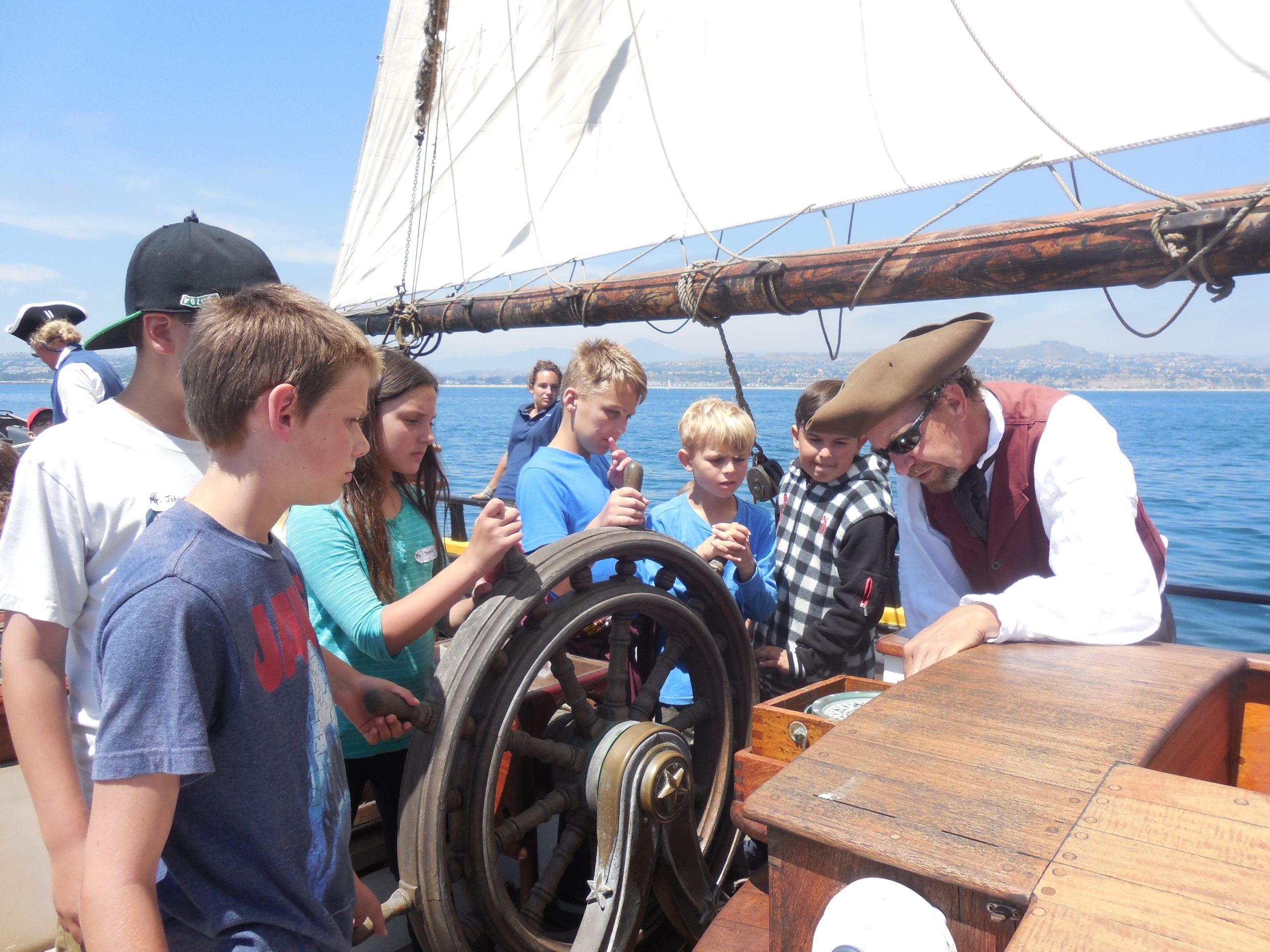Kids at helm