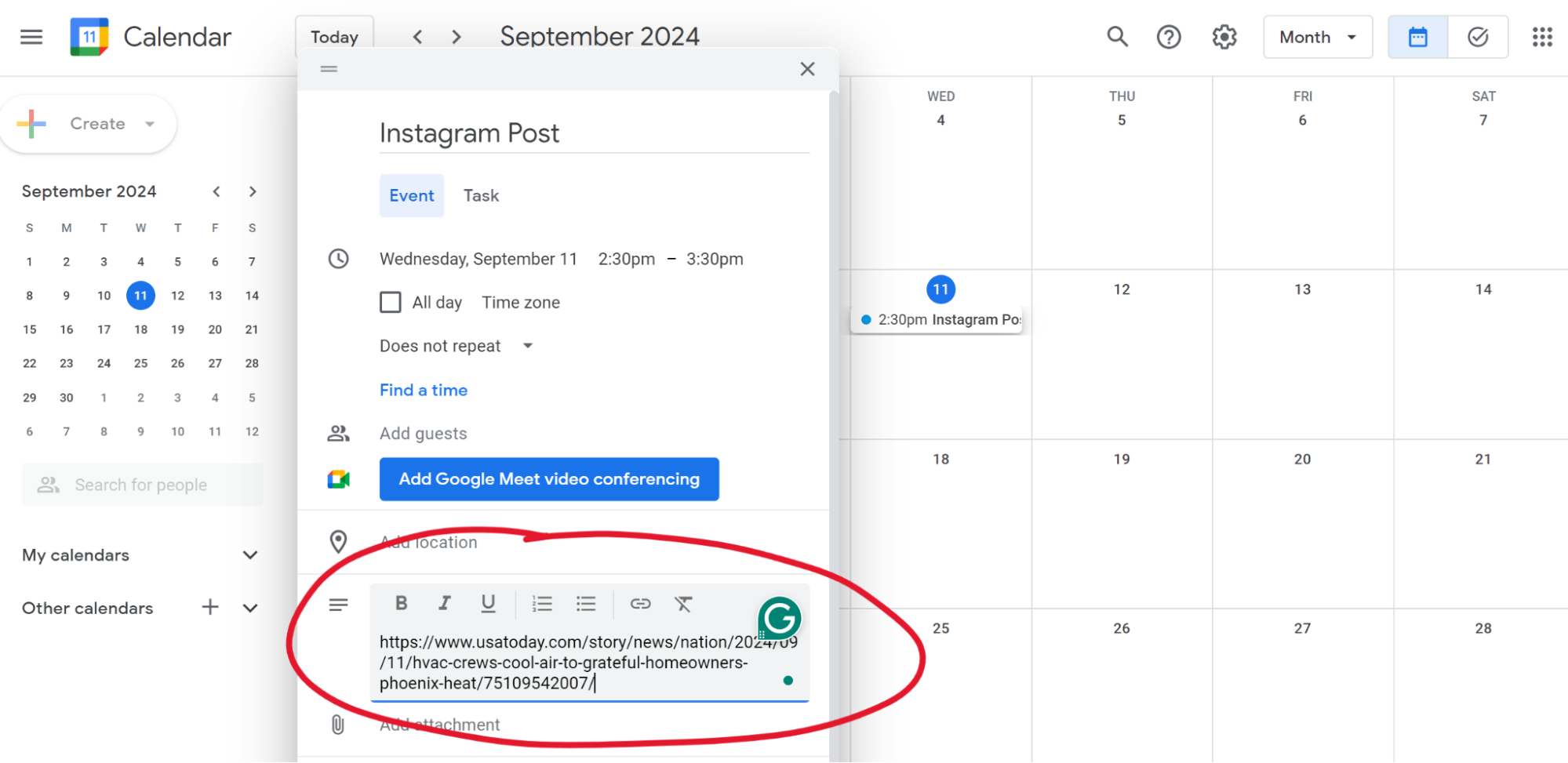 Assign content to specific days and times