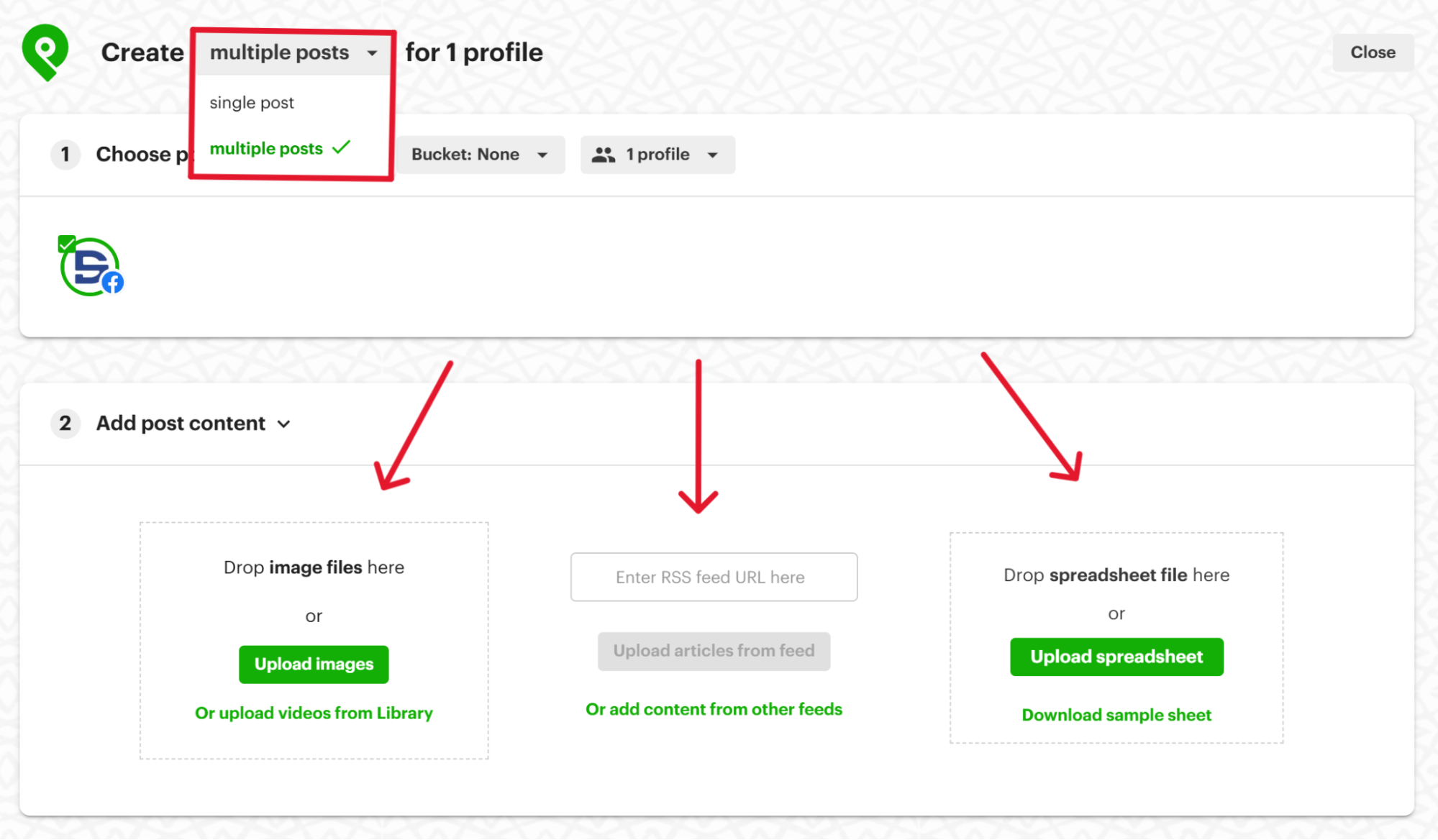 How to schedule Facebook posts in bulk